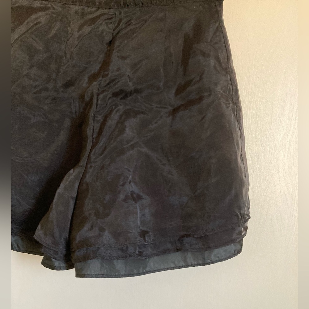 *Kimchi Blue Black Lined Layered Sheer Black Chiffon Size 0 Shorts #X - Picture 8 of 9